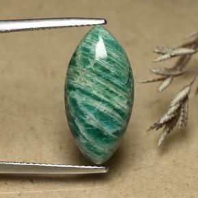 Amazonite Vert moyen naturelle Marquise, 7.16 ct, Opaque