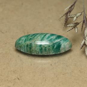 Amazonite Vert moyen naturelle Marquise, 7.16 ct, Opaque