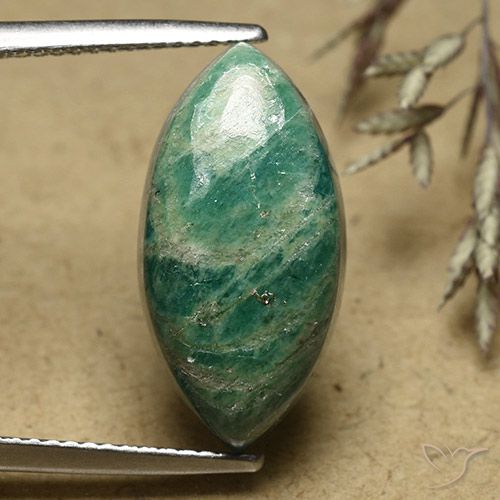8.28ct Naturel Vert frais Amazonite, Marquise, Opaque