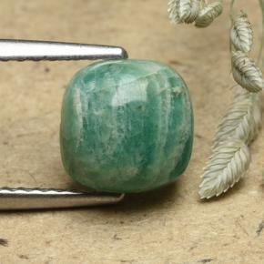 Amazonite bleu-vert naturelle coupe coussin, 1,97 ct, opaque