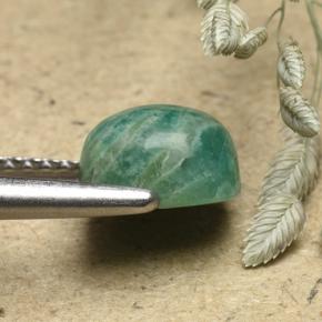 Amazonite bleu-vert naturelle coupe coussin, 1,97 ct, opaque