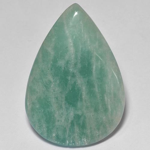 Amazonite turquoise naturelle en forme de poire, 17,50 ct, translucide