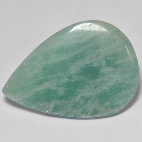 Amazonite turquoise naturelle en forme de poire, 17,50 ct, translucide