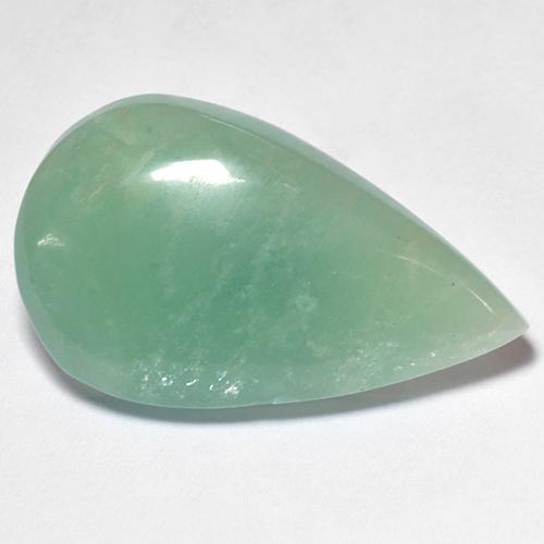 Amazonite Ton vert et bleu naturelle En forme de poire, 13.81 ct, Translucide