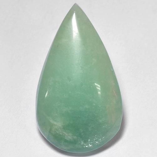 Amazonite Ton vert et bleu naturelle En forme de poire, 13.81 ct, Translucide
