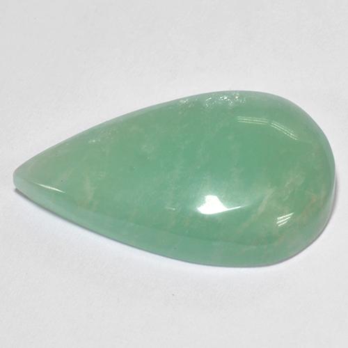 Amazonite Ton vert et bleu naturelle En forme de poire, 13.81 ct, Translucide