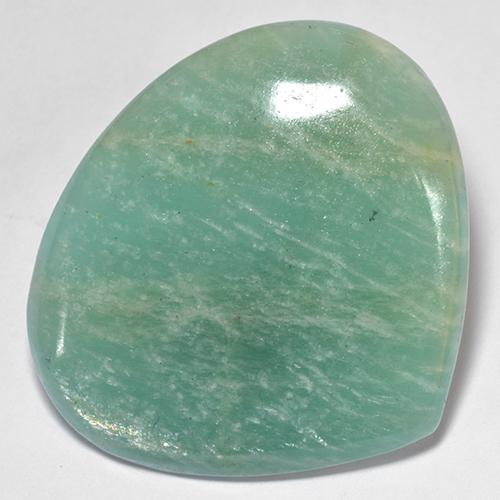 Amazonite Vert naturelle En forme de poire, 41.77 ct, Translucide