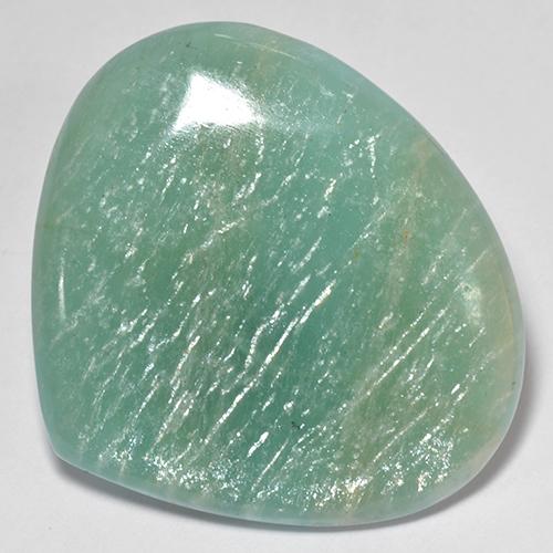 Amazonite Vert naturelle En forme de poire, 41.77 ct, Translucide
