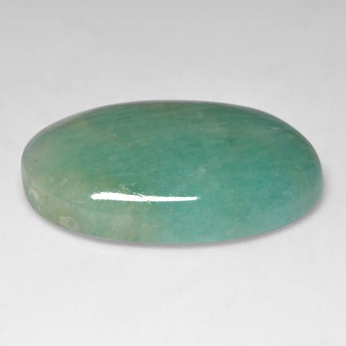 Amazonite Ton vert et bleu naturelle Coupe ovale, 30.47 ct, Translucide