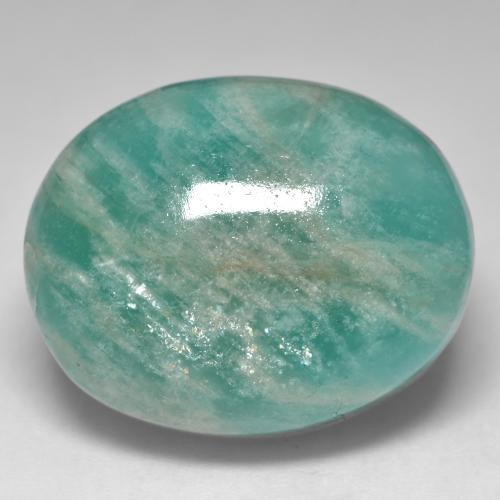 Amazonite Vert bleuté moyen naturelle Coupe ovale, 23.35 ct, Translucide