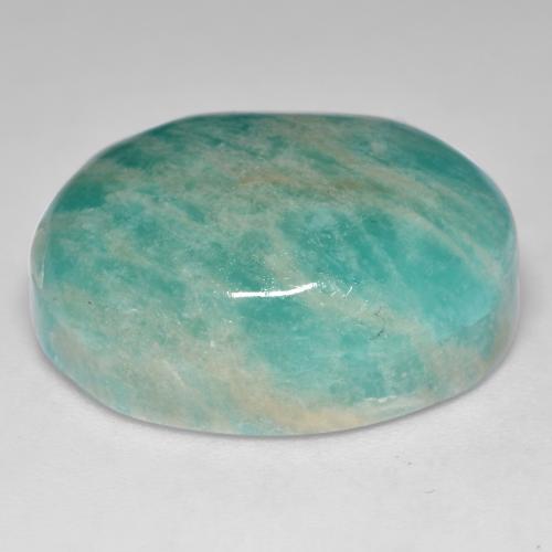 Amazonite Vert bleuté moyen naturelle Coupe ovale, 23.35 ct, Translucide