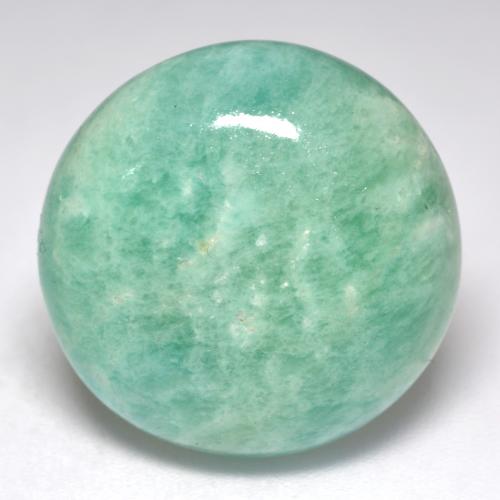 Amazonite Vert frais naturelle Coupe roude, 14.31 ct, Translucide