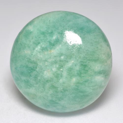 Amazonite Vert frais naturelle Coupe roude, 14.31 ct, Translucide
