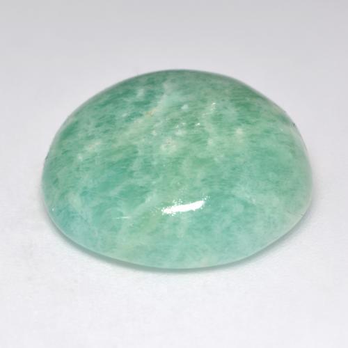 Amazonite Vert frais naturelle Coupe roude, 14.31 ct, Translucide