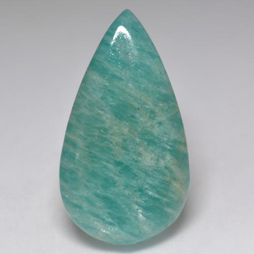 Amazonite Ton vert et bleu naturelle En forme de poire, 10.54 ct, Translucide