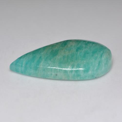 Amazonite Ton vert et bleu naturelle En forme de poire, 10.54 ct, Translucide