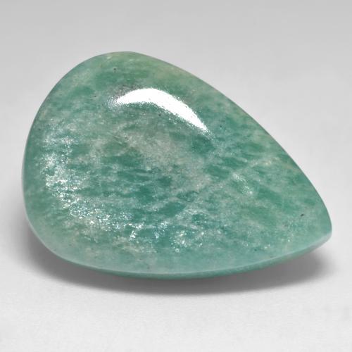 Amazonite Ton vert et bleu naturelle En forme de poire, 31.06 ct, Translucide