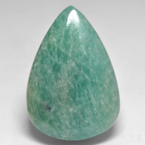 Amazonite Ton vert et bleu naturelle En forme de poire, 31.06 ct, Translucide