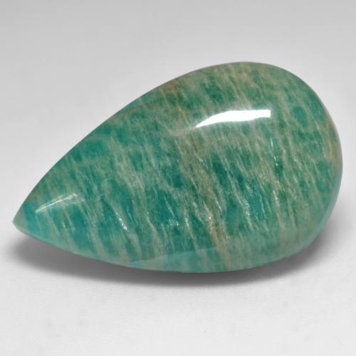 Amazonite Ton vert et bleu naturelle En forme de poire, 29.16 ct, Translucide