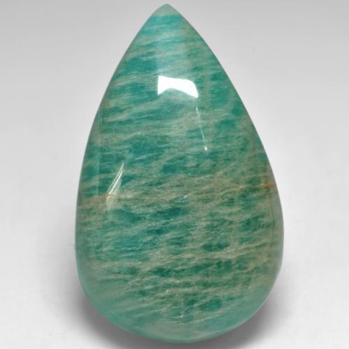 Amazonite Ton vert et bleu naturelle En forme de poire, 29.16 ct, Translucide