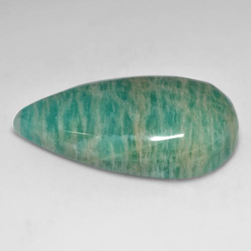 Amazonite Ton vert et bleu naturelle En forme de poire, 29.16 ct, Translucide