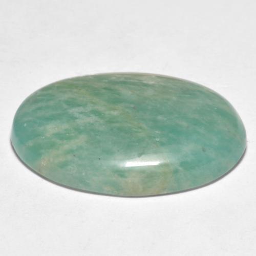 Amazonite Vert bleuâtre naturelle Coupe ovale, 14.79 ct, Translucide