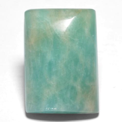 Amazonite vert bleuâtre naturelle baquette, 14,98 ct, translucide