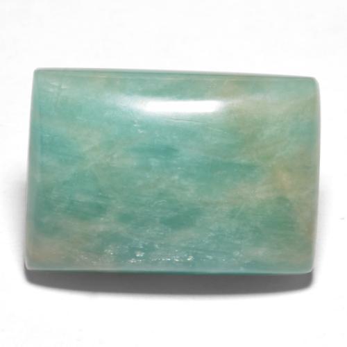 Amazonite vert bleuâtre naturelle baquette, 14,98 ct, translucide