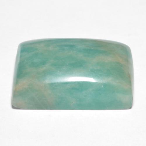 Amazonite vert bleuâtre naturelle baquette, 14,98 ct, translucide