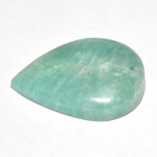 Amazonite vert bleuâtre naturelle en forme de poire, 17,77 ct, translucide