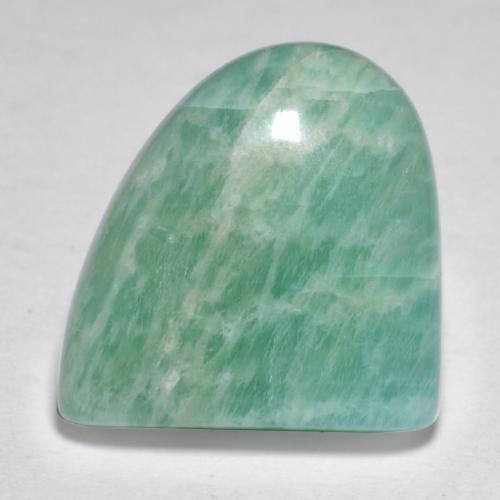 Amazonite vert bleuté naturelle forme fantaisie, 9,26 ct, translucide