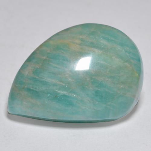 Amazonite vert bleuté moyen naturelle forme fantaisie, 19,26 ct, translucide