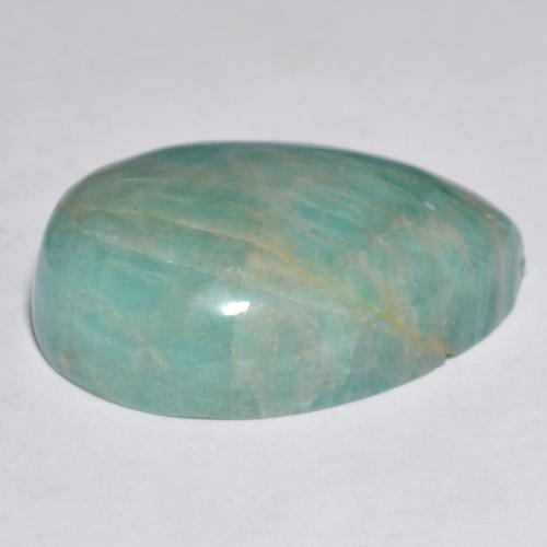 Amazonite vert bleuté moyen naturelle forme fantaisie, 19,26 ct, translucide
