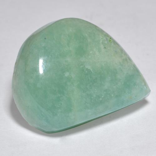 Amazonite vert naturelle forme fantaisie, 21,42 ct, translucide