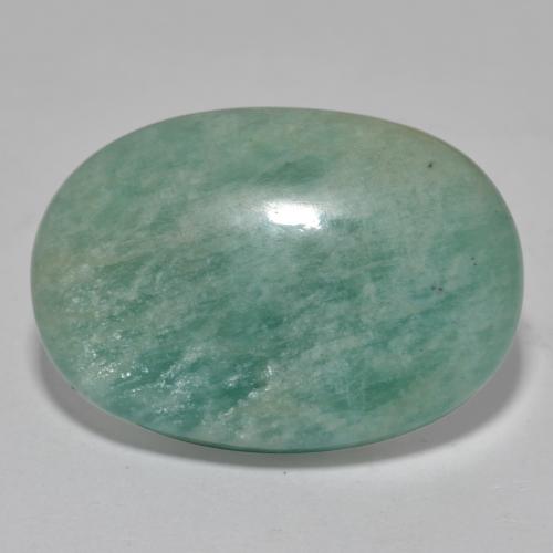 Amazonite Vert bleuté moyen naturelle Coupe ovale, 15.80 ct, Translucide