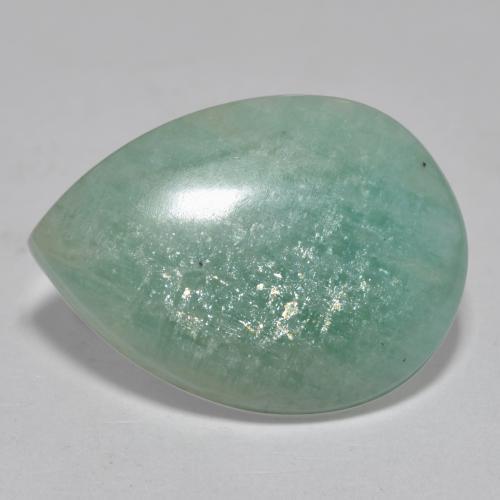 Amazonite Vert pâle naturelle En forme de poire, 13.50 ct, Translucide