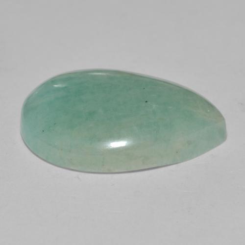 Amazonite Vert pâle naturelle En forme de poire, 13.50 ct, Translucide