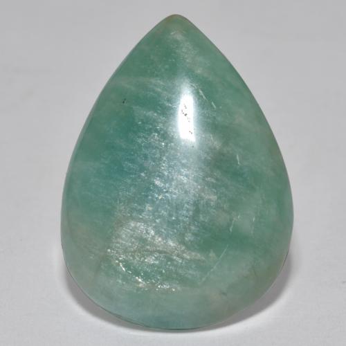 Amazonite Ton vert et bleu naturelle En forme de poire, 15.52 ct, Translucide