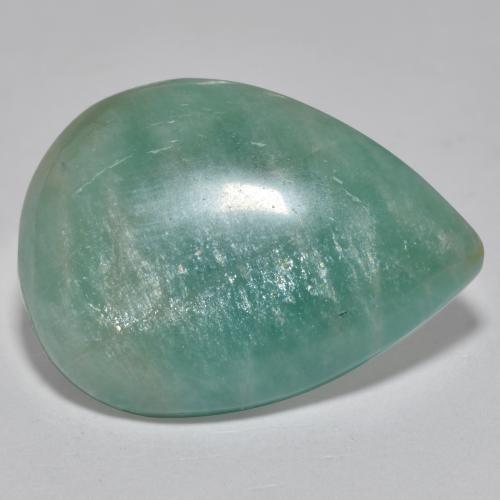 Amazonite Ton vert et bleu naturelle En forme de poire, 15.52 ct, Translucide