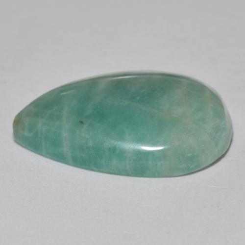 Amazonite Ton vert et bleu naturelle En forme de poire, 15.52 ct, Translucide