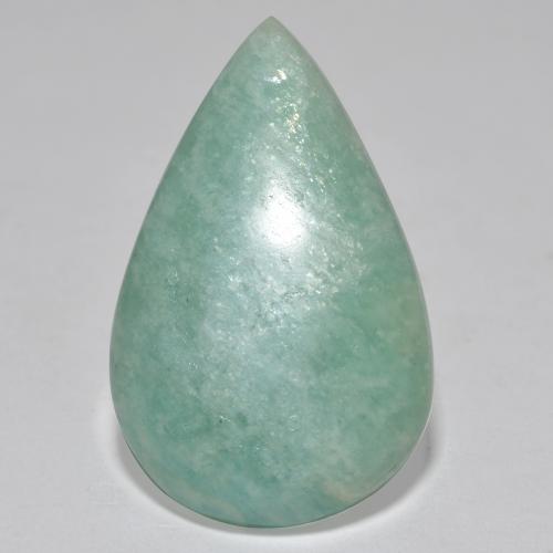 Amazonite vert pâle naturelle en forme de poire, 19,48 ct, translucide