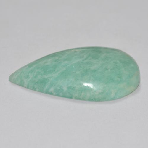 Amazonite vert pâle naturelle en forme de poire, 19,48 ct, translucide