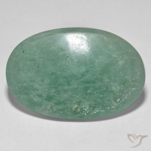 Amazonite Vert bleuâtre naturelle ovale, 18.36 ct, Translucide