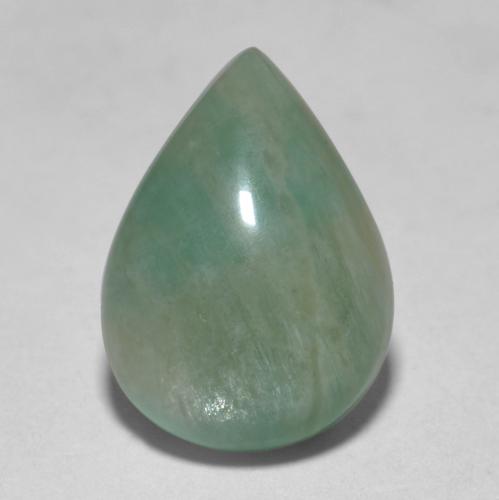 Amazonite Mousse verte chaude naturelle En forme de poire, 6.29 ct, Translucide