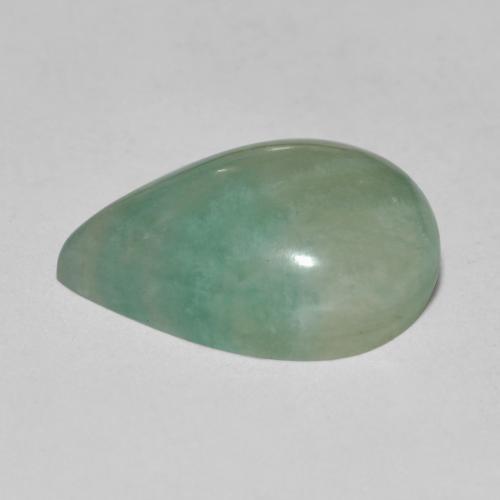 Amazonite Mousse verte chaude naturelle En forme de poire, 6.29 ct, Translucide