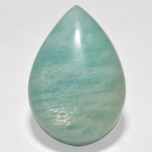 Amazonite Vert clair bleuâtre naturelle En forme de poire, 17.02 ct, Translucide