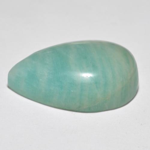 Amazonite Vert clair bleuâtre naturelle En forme de poire, 17.02 ct, Translucide