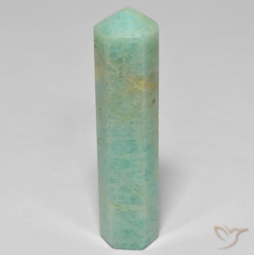 Amazonite Vert mousse léger naturelle Fantaisie, 29.23 ct, Opaque