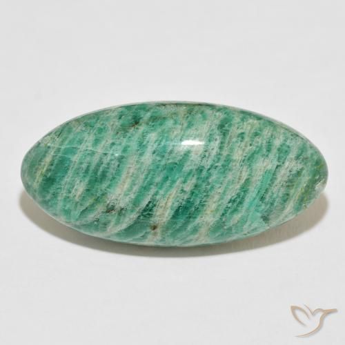 40.94ct Naturel Vert moyen Amazonite, ovale, Opaque