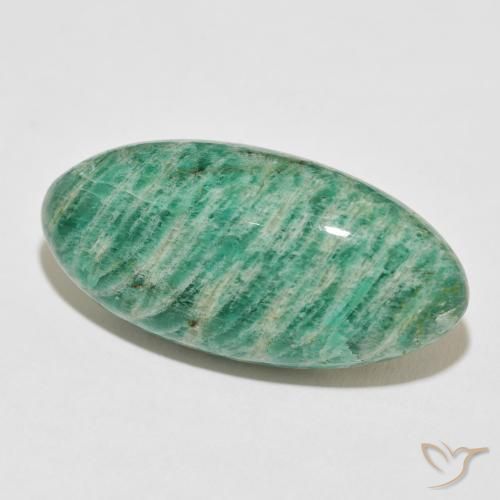 Amazonite Vert moyen naturelle ovale, 40.94 ct, Opaque